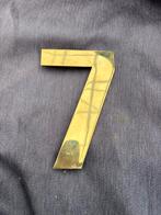Huisnummer 7 goudkleurig, Ophalen of Verzenden, Zo goed als nieuw