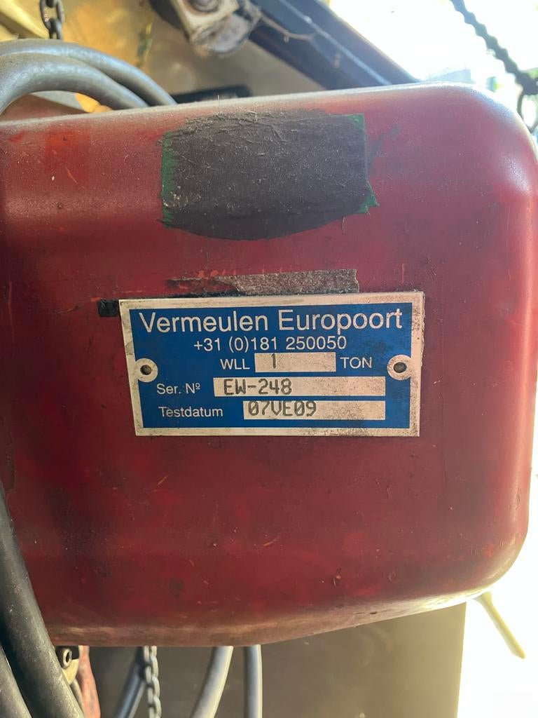 Elephant elektrische kettingtakel 1000kg, 7,1m ketting, Doe-het-zelf en Verbouw, Lieren en Takels, Ophalen of Verzenden