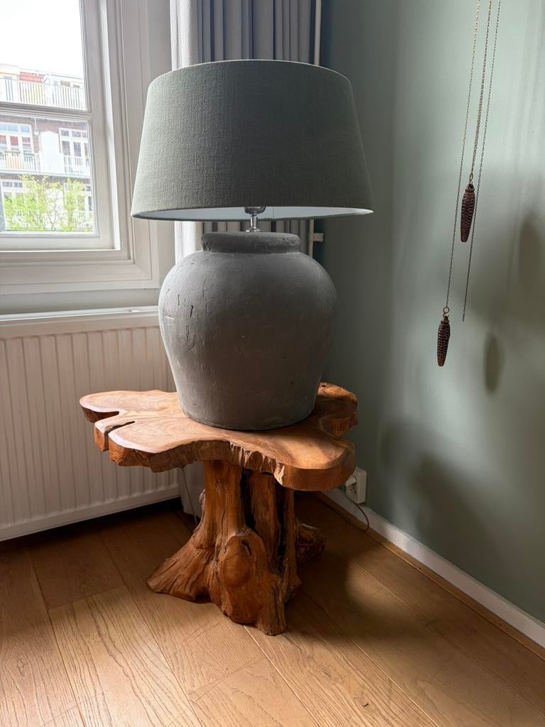 Lamp met betonnen voet, Ophalen, Gebruikt, Overige materialen, 50 tot 75 cm