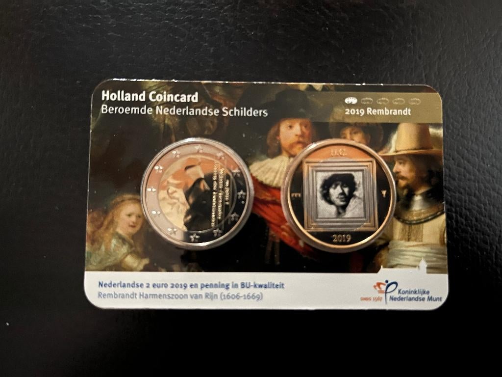 Coincard 2019 Rembrandt, Ophalen of Verzenden, Overige landen, 2 euro, Losse munt