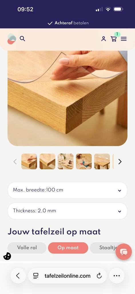 Transparant Tafelzeil op Maat - Bescherm je Eettafel, Ophalen of Verzenden, Nieuw