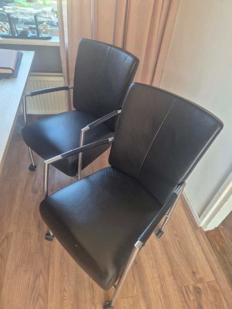 Eettafel stoelen 4x, Ophalen, Modern, Comfortabel, Gebruikt, Zwart