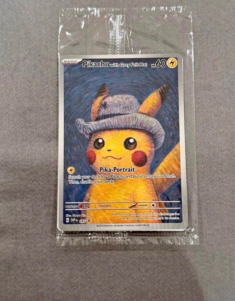 Pikachu van Gogh, Hobby en Vrije tijd, Verzamelkaartspellen | Pokémon, Ophalen of Verzenden, Zo goed als nieuw, Losse kaart, Foil