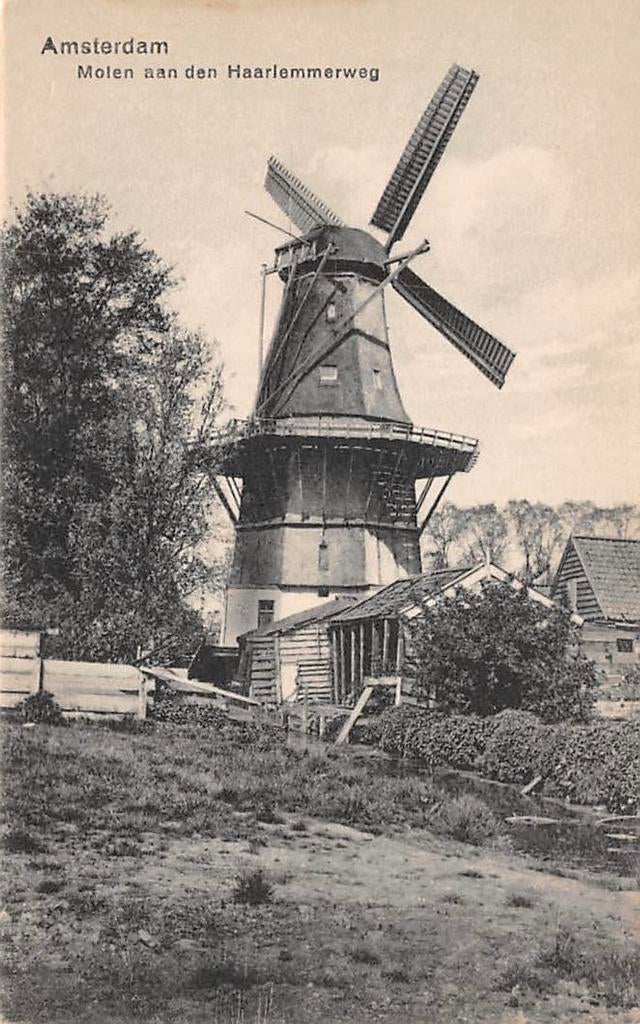 Amsterdam Molen de Bloem aan de Haarlemmerweg, Ophalen of Verzenden, 1920 tot 1940, Ongelopen, Noord-Holland
