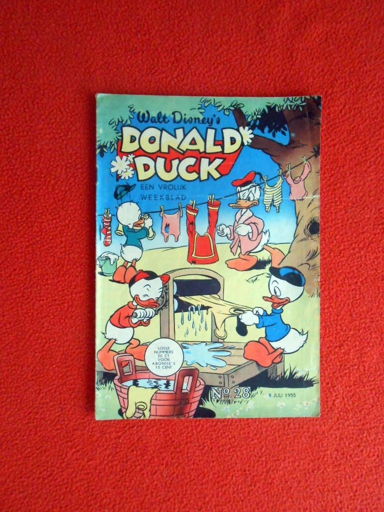 Donald Duck 9 juli 1955 no. 28, Eén stripboek, Ophalen of Verzenden, Gelezen