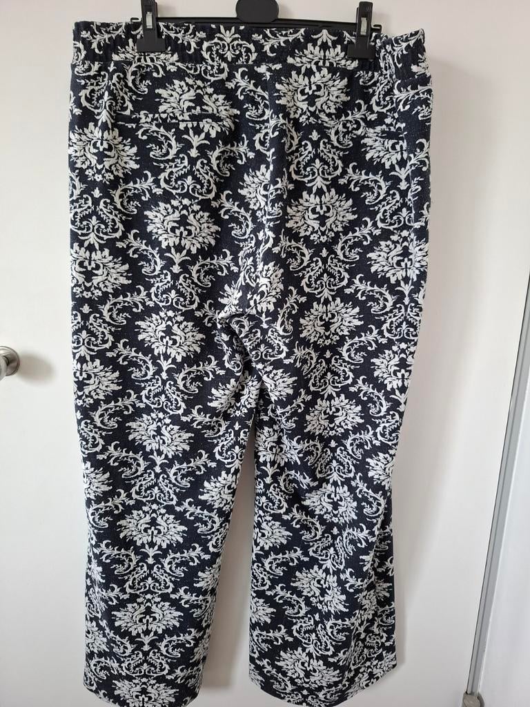 Norah broek maat 48 met barokprint, Zwart, Maat 46/48 (XL) of groter, Ophalen of Verzenden, Norah