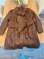 Donkerbruine leren jas voor dames - Maat XL, Ophalen of Verzenden, Gedragen, Maat 46/48 (XL) of groter, Bruin