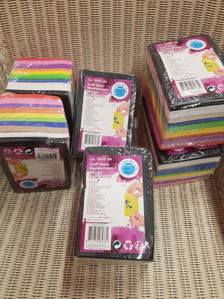 Partij van 6 x 50 knutsel foam s, Ophalen, Nieuw