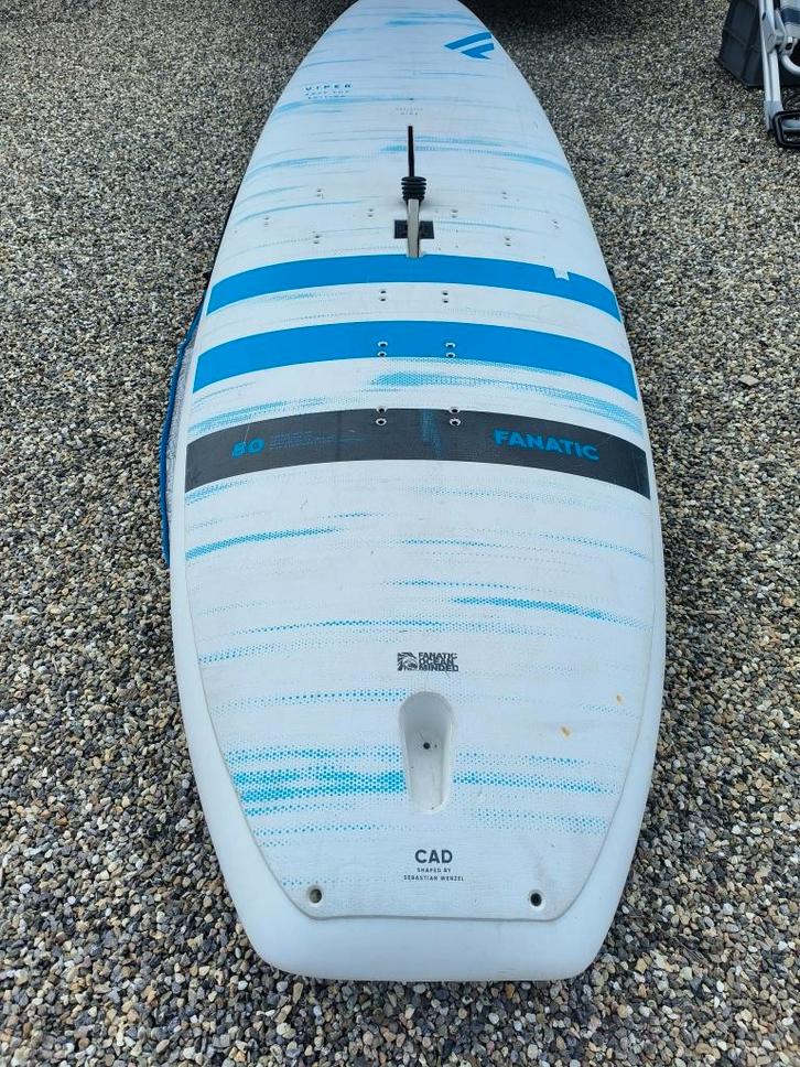 Windsurfen, Watersport en Boten, Windsurfen, Gebruikt, Complete set, Minder dan 250 cm, Met vin(nen), Met draagtas, Minder dan 5 m²