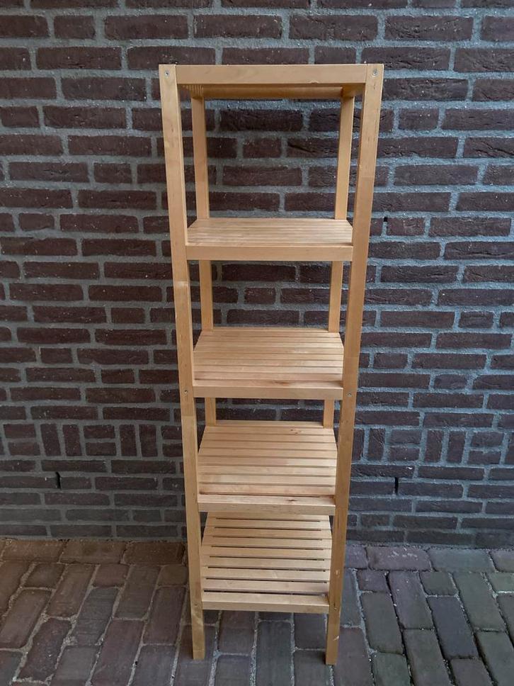 IKEA Molger stellingkast badkamer rek hout, Huis en Inrichting, Kasten | Stellingkasten, Gebruikt, Ophalen