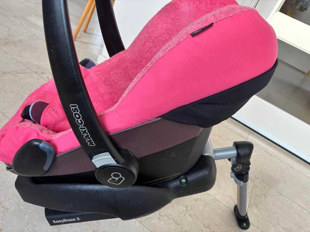 Maxi-Cosi met regenhoes, dekentje en Easybase 2, Kinderen en Baby's, Autostoeltjes, Ophalen, 0 t/m 13 kg, Maxi-Cosi, Gebruikt