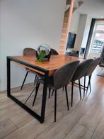 Industriële eettafel, Huis en Inrichting, Tafels | Eettafels, Ophalen, Gebruikt, 50 tot 100 cm, Vijf personen of meer