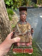 Chinees houtsnijwerk beeld Chinese aziatisch vintage, Ophalen of Verzenden