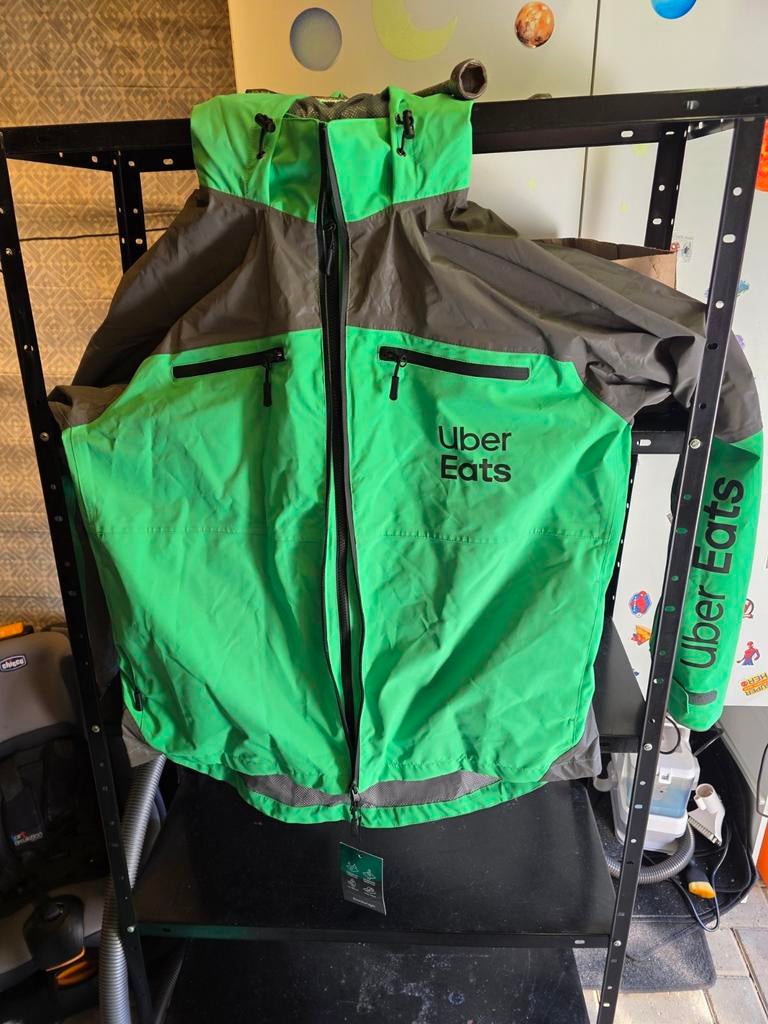 Uber Eats XL Vest en Regenjas - Nieuw, Ophalen of Verzenden, Boolanga, Groen, Maat 56/58 (XL)