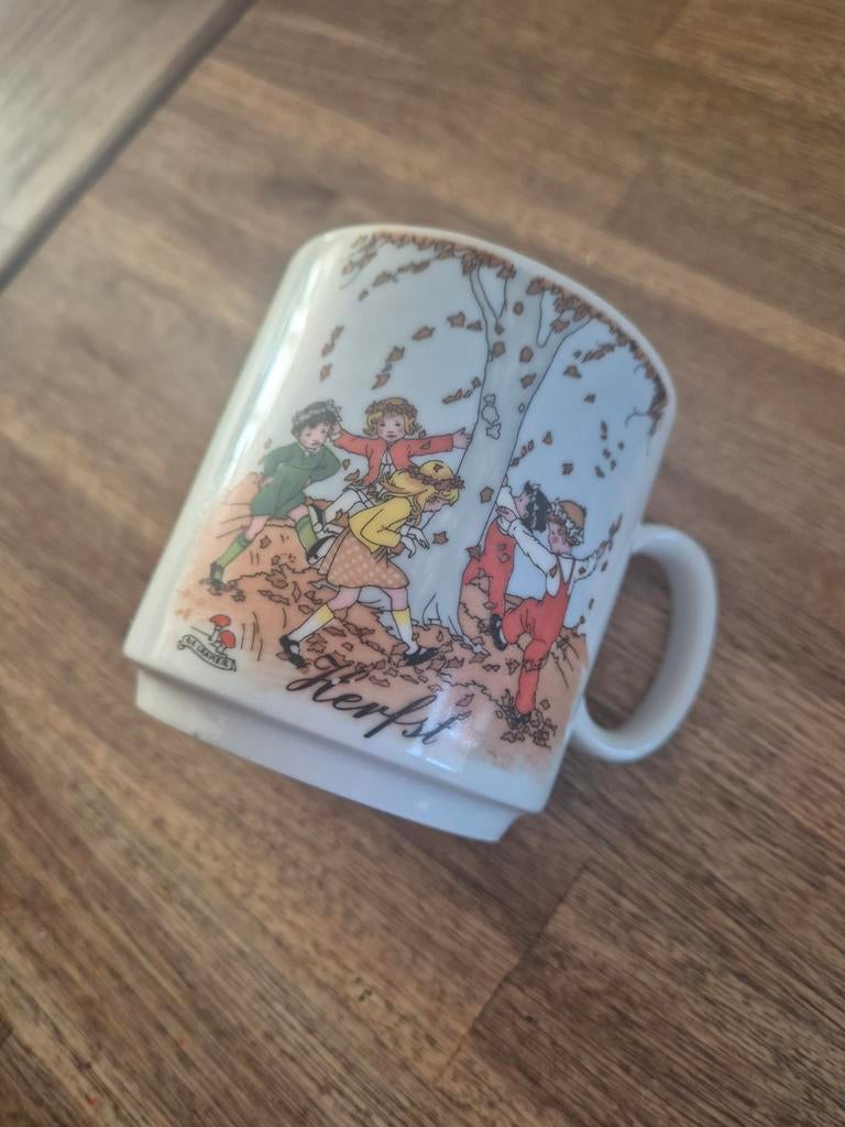 Speciale collectie mok 'Herfst' van Kronester Bavaria, Gebruikt, Keramiek, Overige typen, Ophalen of Verzenden