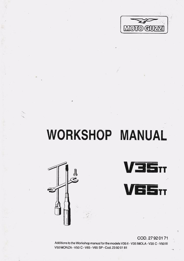 Moto Guzzi V35 TT V65 TT workshop additions (7967z), Verzenden, Moto Guzzi