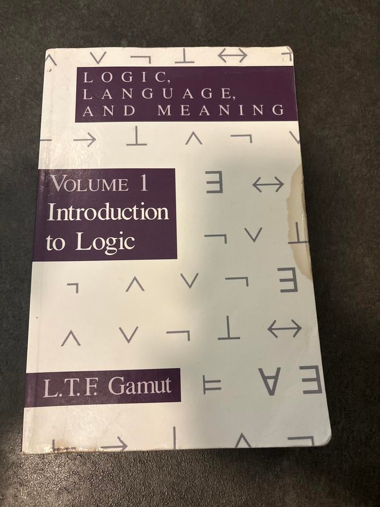 Logic, Language, and Meaning - Volume 1: Introduction to Log, Boeken, Studieboeken en Cursussen, Ophalen of Verzenden, Alpha, Gelezen