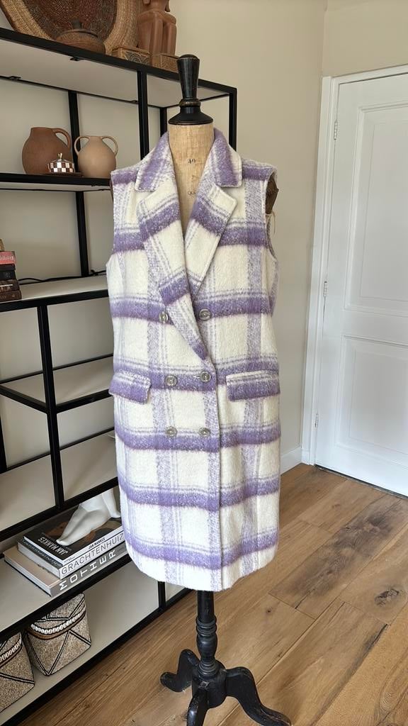 NUMPH lange mouwloze jas lila/wolwit nieuw, Ophalen of Verzenden, Nieuw, Paars