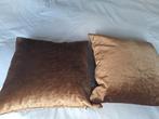 Eric Kuster Style Sierkussens 2 stuks bruin/brons, Ophalen of Verzenden, Zo goed als nieuw, Bruin, Vierkant