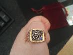 Stalen met goud verguld Viking ring, Sieraden, Tassen en Uiterlijk, Ringen, 20 of groter, IJzer of Staal, Heer, Nieuw