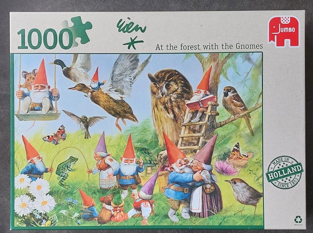 Legpuzzel Rien Poortvliet Kabouter 1000 stukjes Jumbo, Ophalen, 500 t/m 1500 stukjes, Gebruikt, Legpuzzel