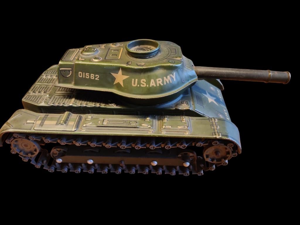 Vintage daisy Matic U S. Army tank van blik Japan, Ophalen of Verzenden