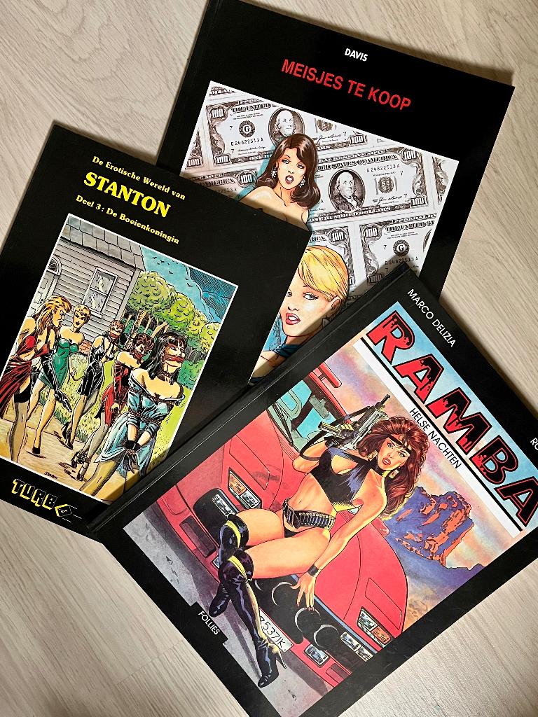 3x erotische strip Stanton, Ramba & Davis, Boeken, Meerdere stripboeken, Ophalen of Verzenden, Zo goed als nieuw, Diverse