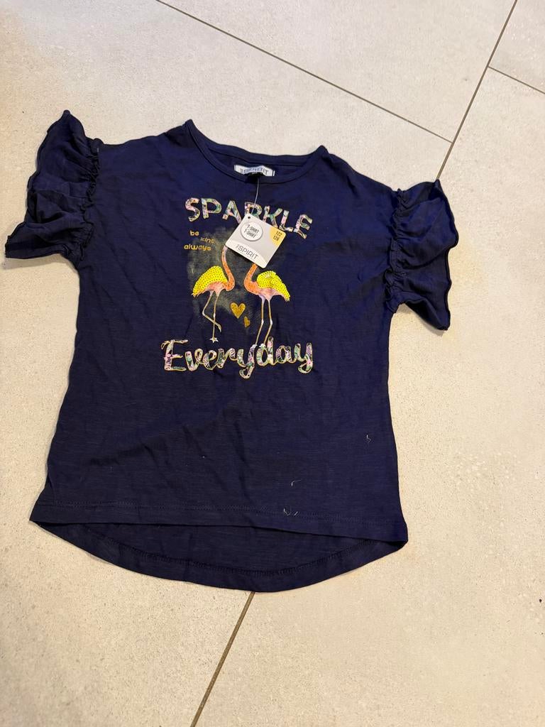 Nieuw True Spirit T-shirt met flamingo's, maat 122/128, Ophalen of Verzenden, Nieuw, Meisje, Shirt of Longsleeve
