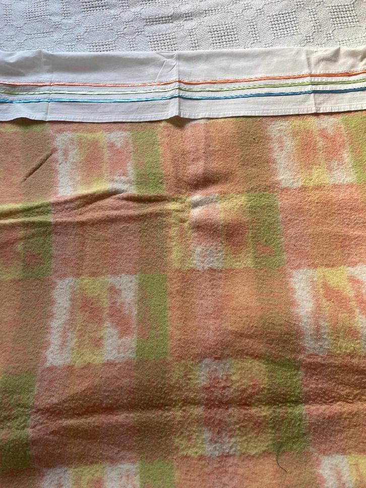 Retro echt wollen deken 140x90, Verzamelen, Retro, Huis en Inrichting, Ophalen of Verzenden