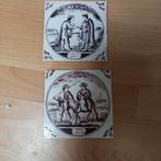 2 x oude Bijbelse tegel, Antiek en Kunst, Ophalen of Verzenden