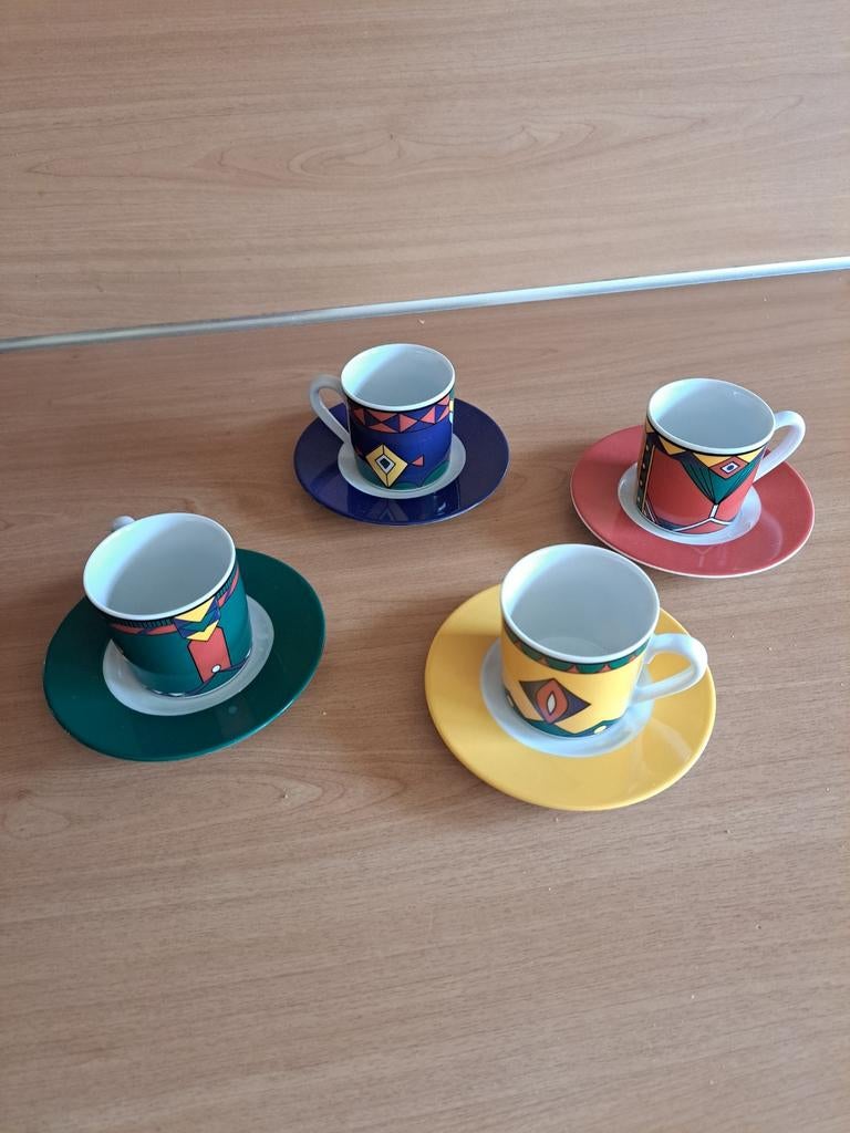 Kahla kop en schotels, 4 stuks, Huis en Inrichting, Keuken | Servies, Ophalen