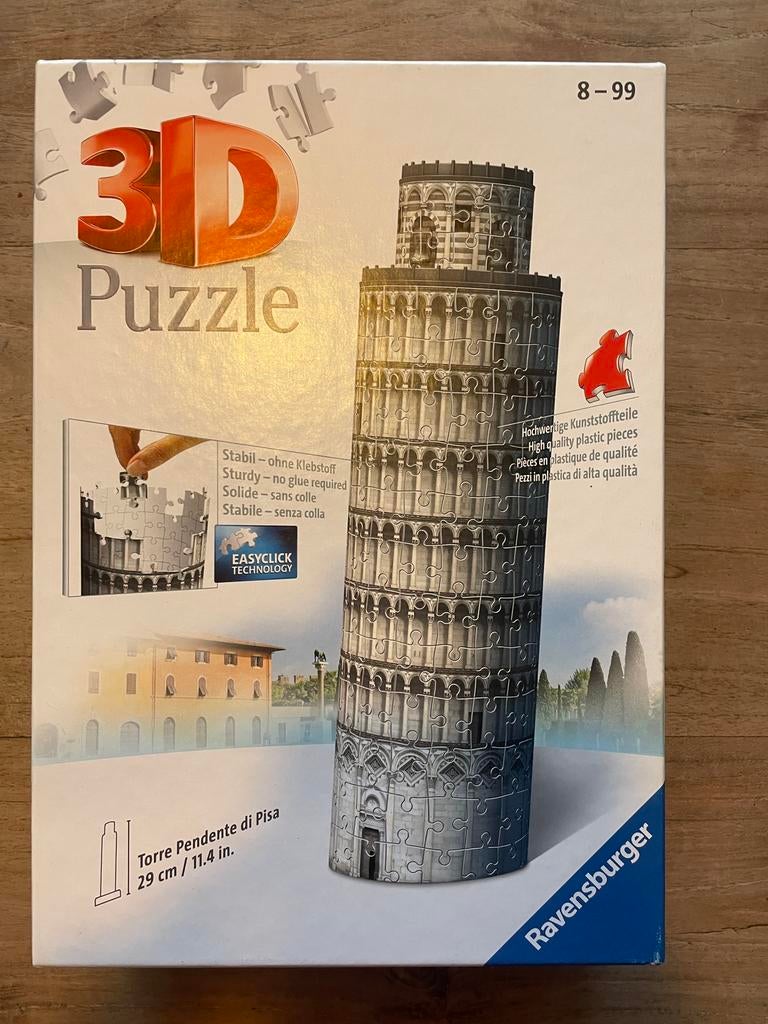 Ravensburger 3D puzzel toren van Pisa, Ophalen of Verzenden, Minder dan 500 stukjes, Zo goed als nieuw, Rubik's of 3D-puzzel