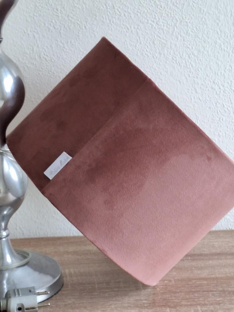 Oudroze lampenkappen Riviera Maison, Huis en Inrichting, Lampen | Lampenkappen, Ophalen, Zo goed als nieuw, Rond