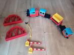 Duplo trein met twee bruggen, kruising en wissels, Ophalen of Verzenden, Gebruikt, Duplo