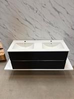Badmeubel 120cm zwart eiken met keramische wastafel, Huis en Inrichting, Badkamer | Badkamermeubels, 100 tot 150 cm, Wltradingnl@outlook.com