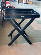 Colmore Butler Tray Zwart Hout Inklapbare Dienbladtafel, Ophalen, Gebruikt, Rechthoekig, Hout