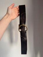 Vintage Y2K donker bruine lederen riem met grote gesp, Kleding | Dames, Riemen en Ceinturen, Vintage, Vintage, 90 tot 100 cm, Heupriem