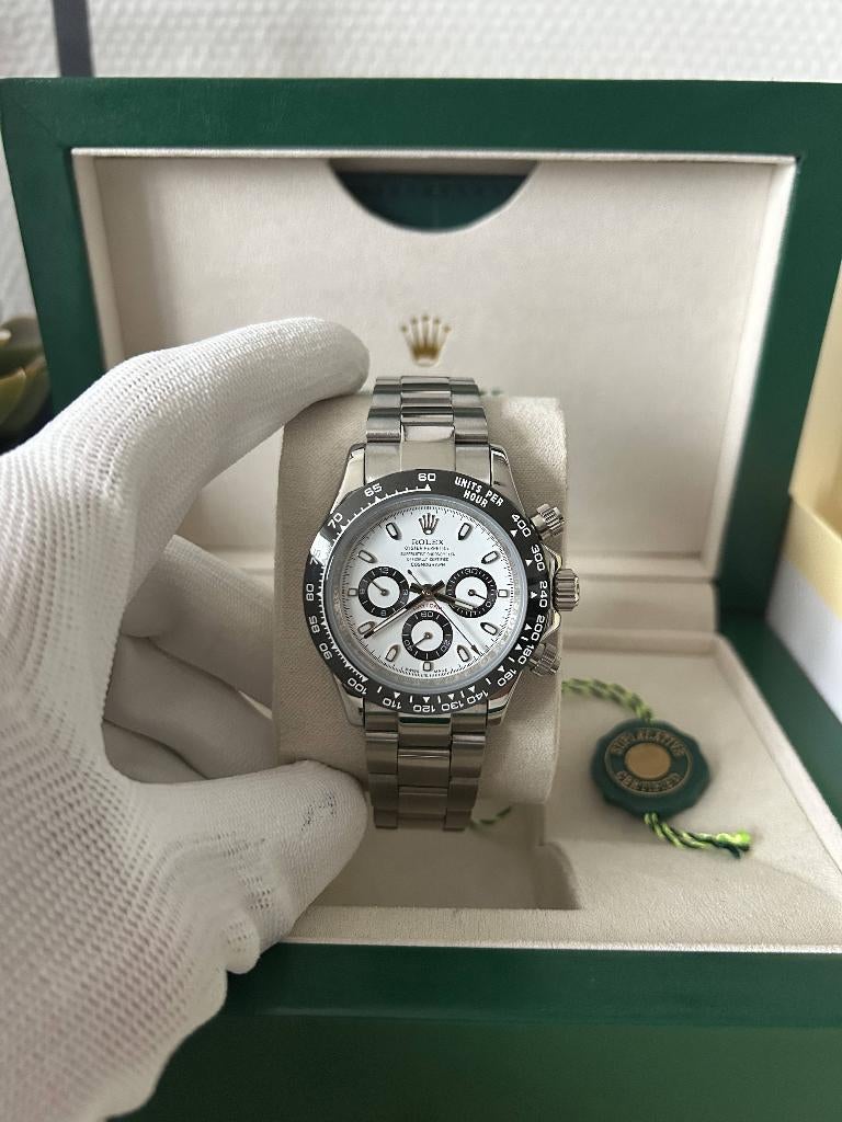 Rolex Daytona Panda 40MM automatisch, Sieraden, Tassen en Uiterlijk, Horloges | Dames, Staal, Polshorloge, Nieuw, Ophalen of Verzenden