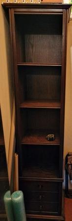 Eiken boekenkast met lades, Huis en Inrichting, Kasten | Boekenkasten, Ophalen, Met plank(en), Minder dan 50 cm, Klassiek, Vintage