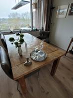 Teak eetkamer tafel, lengte =2 meter., 200 cm of meer, Zo goed als nieuw, Rechthoekig, 50 tot 100 cm