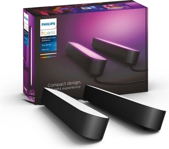 Philips Hue Play lightbar - 2-pack - zwart, Ophalen of Verzenden, Zo goed als nieuw