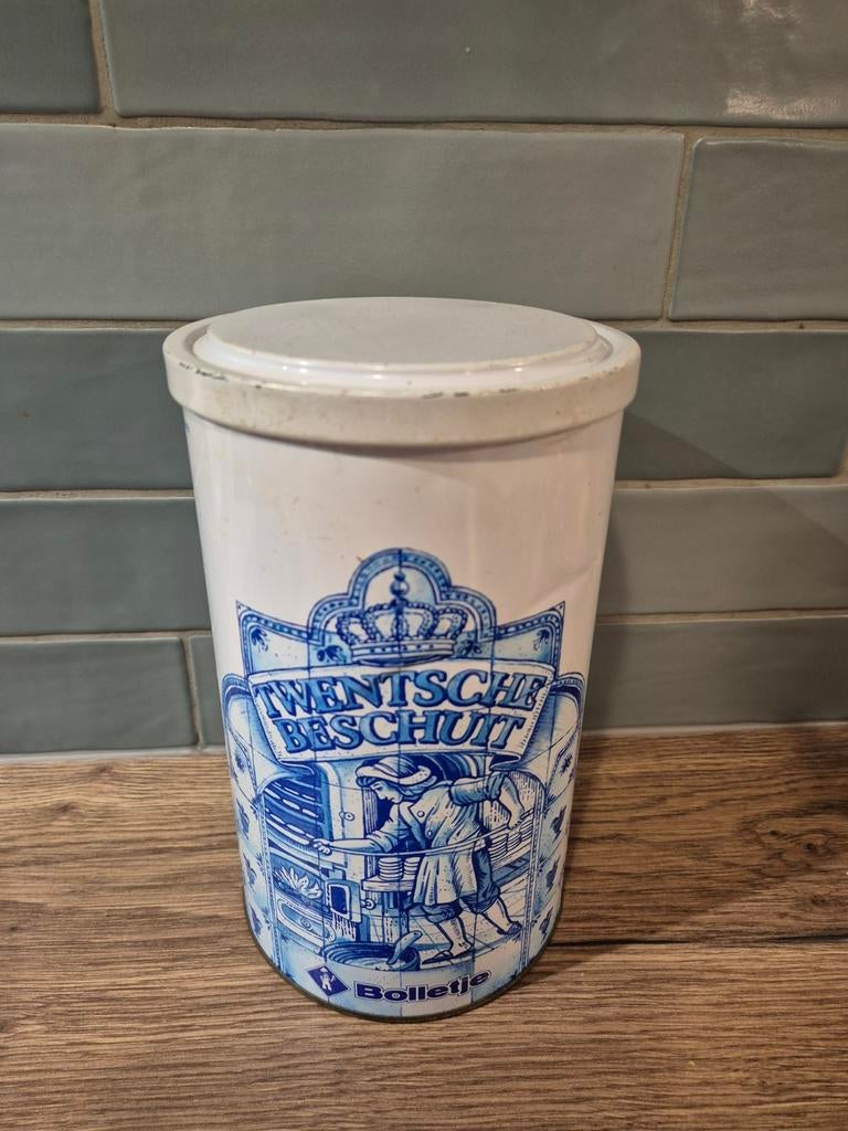 Beschuitblik Twensche Beschuit - Bolletje, Verzamelen, Blikken, Ophalen of Verzenden, Gebruikt, Beschuit, Bolletje