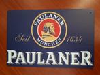 Paulaner 20x30 cm Reclamebord, Ophalen of Verzenden, Nieuw, Reclamebord, Plaat of Schild, Overige merken
