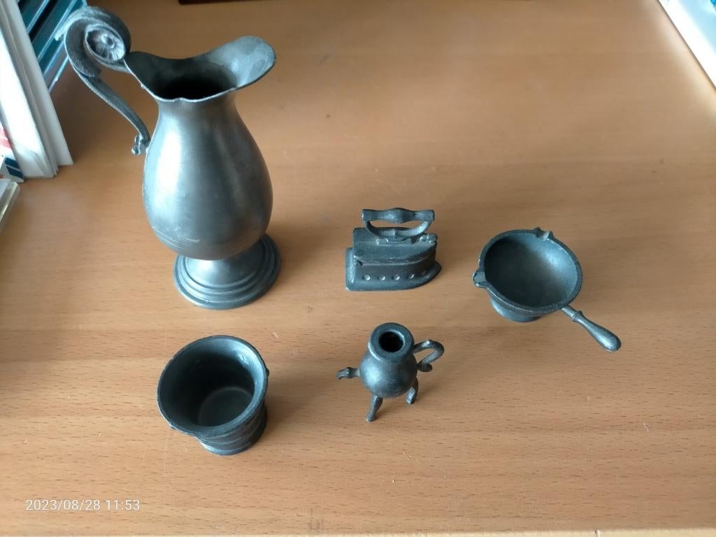 tinnen setje, Antiek en Kunst, Antiek | Tin, Ophalen of Verzenden