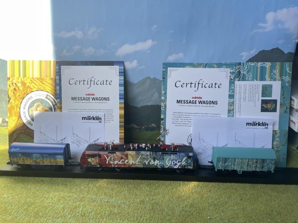 Märklin 39864 E-Lok en 48085 en 48087 "Vincent Van Gogh", Wisselstroom, Treinset, Ophalen of Verzenden, Zo goed als nieuw