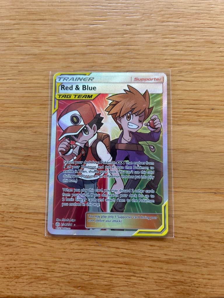 Red & Blue Pokémon kaart, Ophalen of Verzenden, Gebruikt, Losse kaart, Foil