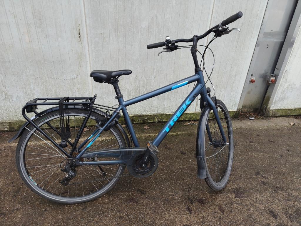 herenfiets trek T100 21v, Gebruikt, Velgrem, Versnellingen, 49 tot 53 cm