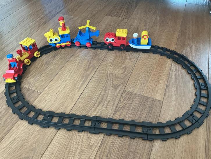 Lego Duplo trein met rails en losse blokken, Kinderen en Baby's, Speelgoed | Duplo en Lego, Gebruikt, Duplo, Complete set, Ophalen