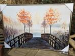 Zr gr Olieverf/Canvas Schilderij "De Brug" in Baklijst Gesig, Ophalen