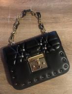 Josh V Handtas Zwart met Studs, Ophalen of Verzenden, Zo goed als nieuw, Zwart, Handtas